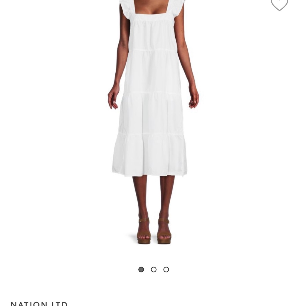 Nation Ltd White Sleeveless Square Neck Sundress
